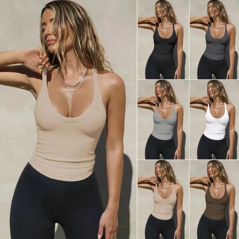 Knitted Vest Sexy Slim Fit Top with Bottom Layer Solid Color 2025 Summer High Elasticity Fashionable Women's Clothing Backless
Knitted Vest Sexy Slim Fit Top with Bottom Layer Solid Color 2025 Summer High Elasticity Fashionable Women's Clothing Backless