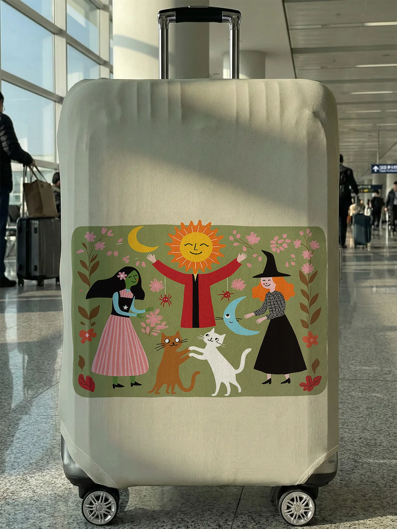 Witch Cat Sun Moon Luggage Protective Cover, suitable for 18-32 inch luggage cases, luggage handle gloves, travel accessories
Witch Cat Sun Moon Luggage Protective Cover, suitable for 18-32 inch luggage cases, luggage handle gloves, travel accessories