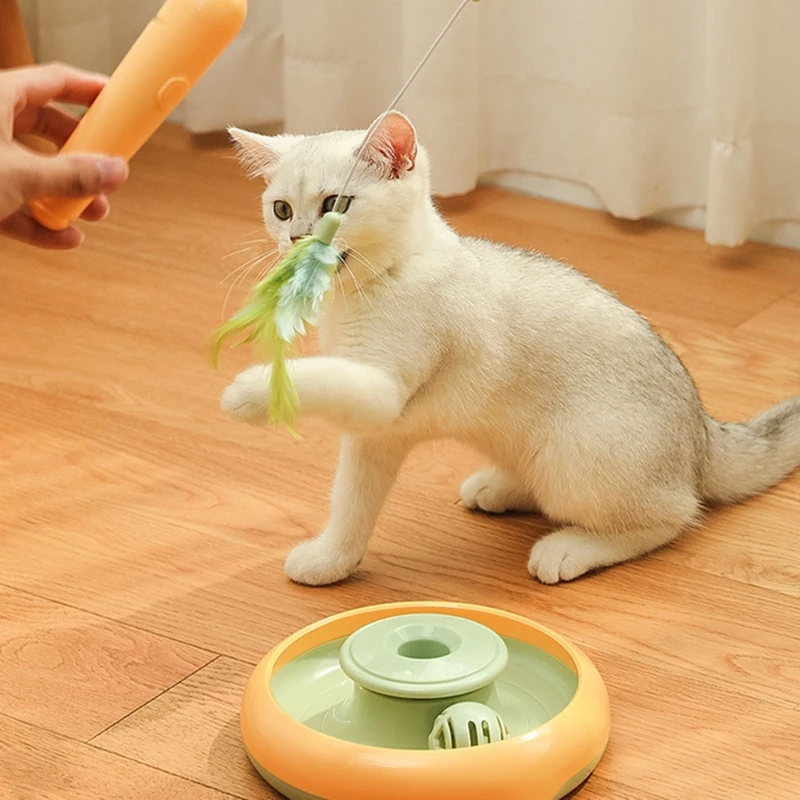 Detachable Interactively Cats Toy With Rotating Base And Sound Bells Handheld Teaser Wand for Indoor Outdoor Play 87HA
Detachable Interactively Cats Toy With Rotating Base And Sound Bells Handheld Teaser Wand for Indoor Outdoor Play 87HA