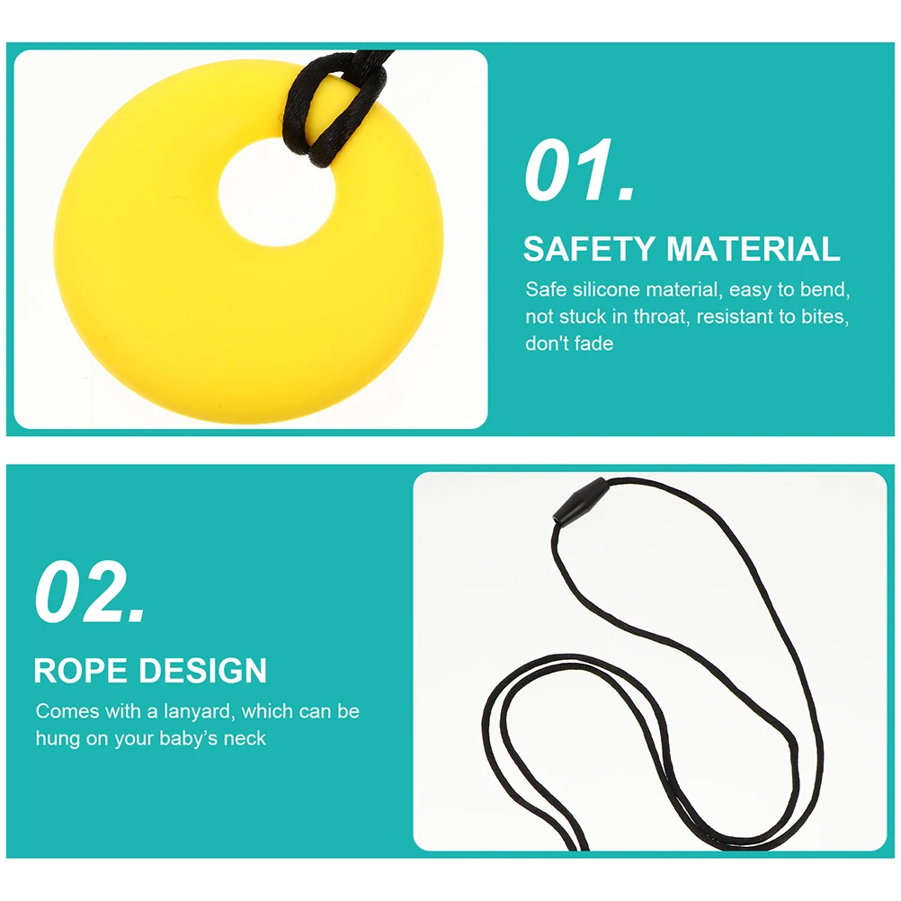 2 Pcs Round Pendant Necklace Teething for Mom to Wear Baby Silicone Kids' Play Necklaces Infants Breastfeeding Silica Gel Boys
2 Pcs Round Pendant Necklace Teething for Mom to Wear Baby Silicone Kids' Play Necklaces Infants Breastfeeding Silica Gel Boys