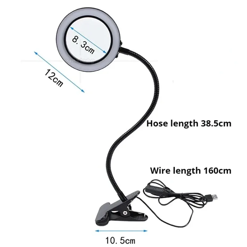 10X Folding Clip-On Desktop Magnifier with 56LED Magnifying Glass with LED Lights Heiping Hands Loupe for Reading Solder Clamp
10X Folding Clip-On Desktop Magnifier with 56LED Magnifying Glass with LED Lights Heiping Hands Loupe for Reading Solder Clamp
