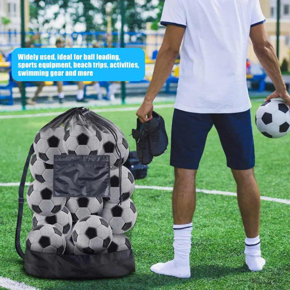 Sports Ball Bag with Adjustable Shoulder Strap Large Capacity Basketball Volleyball Drawstring Storage Mesh Bag Sports Supplies
Sports Ball Bag with Adjustable Shoulder Strap Large Capacity Basketball Volleyball Drawstring Storage Mesh Bag Sports Supplies