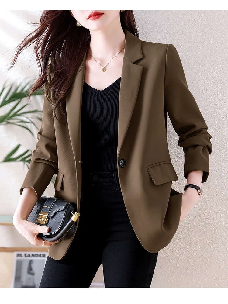 Spring Autumn 2026 Ladies Small Suit Jacket Professional Commute Women's Fashion Back Split Miniature Size Polyester Long Sleeve
Spring Autumn 2026 Ladies Small Suit Jacket Professional Commute Women's Fashion Back Split Miniature Size Polyester Long Sleeve