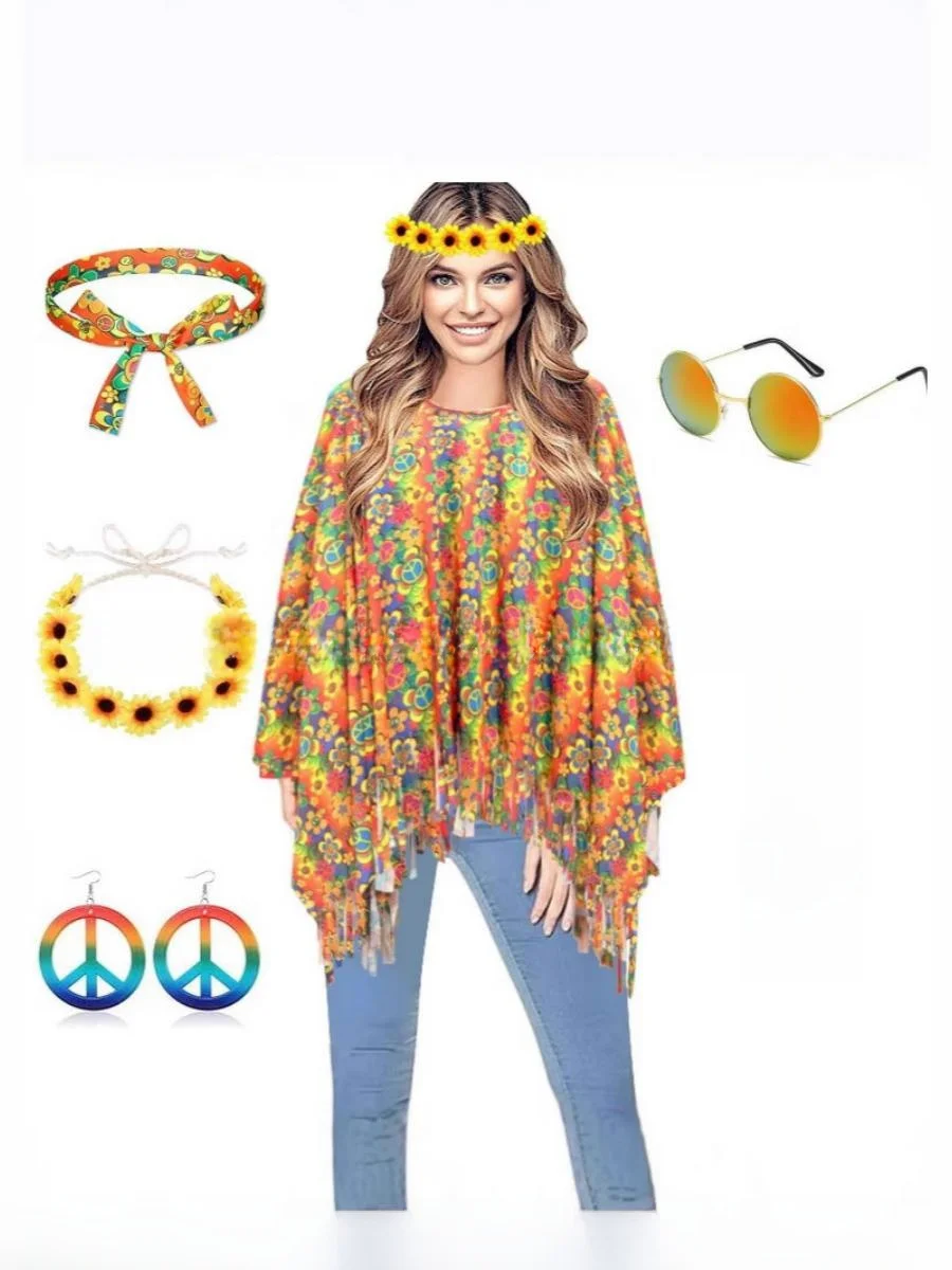 Women's Halloween 60s 70s Disco Costume Cloak Adult 2024 New Fashion Nylon Material Ethnic Stage Costume Ladies Specialty
Women's Halloween 60s 70s Disco Costume Cloak Adult 2024 New Fashion Nylon Material Ethnic Stage Costume Ladies Specialty