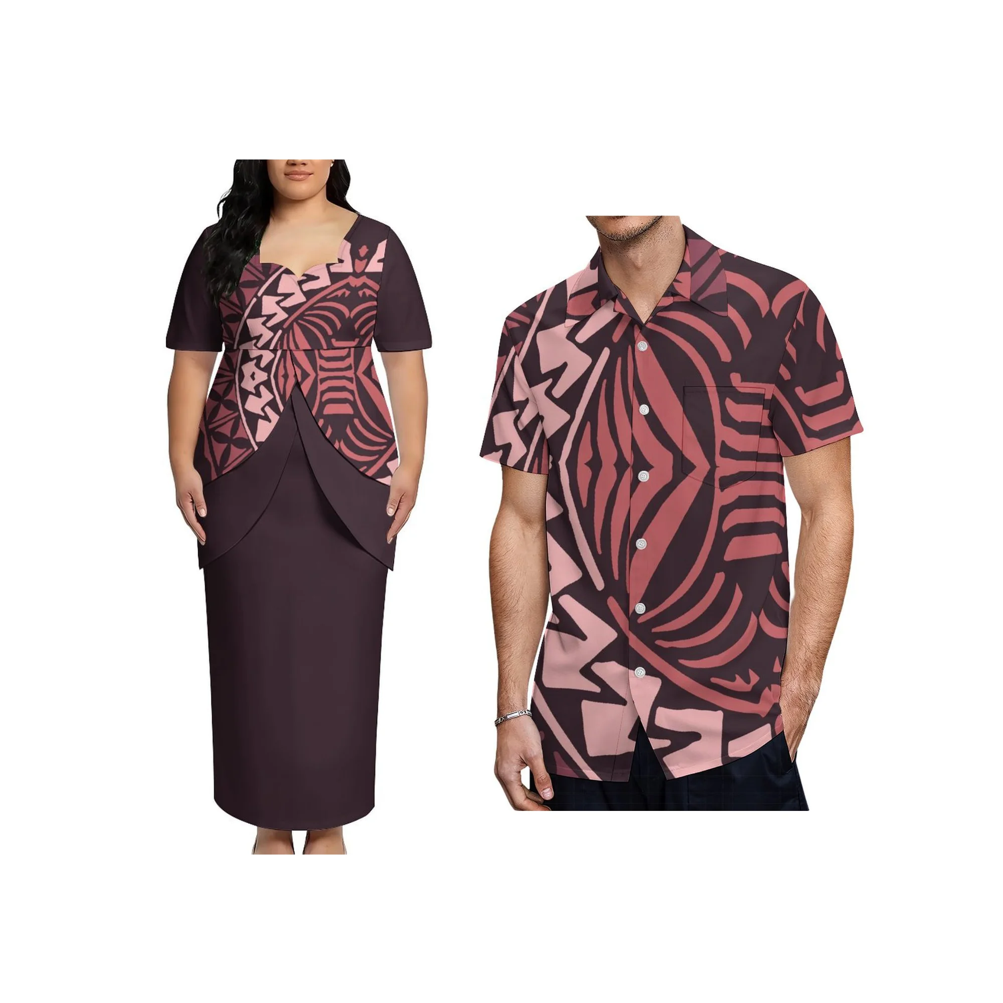 Best Seller Polynesian Tribal Print Customized Plus Size Puletasi Dress Two Pieces Sets Maxi Dress for Women Wear
Best Seller Polynesian Tribal Print Customized Plus Size Puletasi Dress Two Pieces Sets Maxi Dress for Women Wear