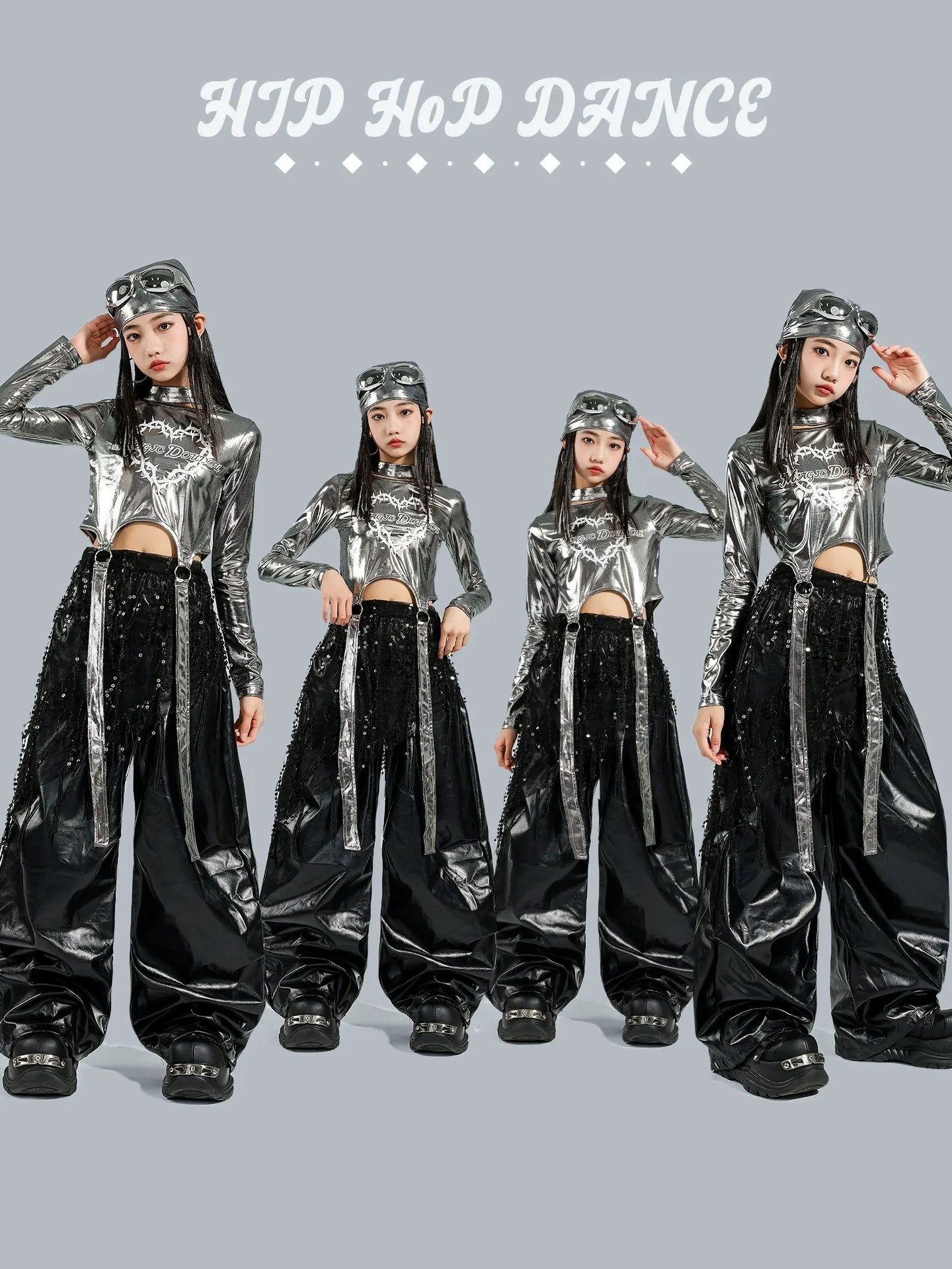 Cool Faionable Jazz Dance Performance Outfit for Girls Street Sle Model owcase Set Hip Hop Children's Clothing
Cool Faionable Jazz Dance Performance Outfit for Girls Street Sle Model owcase Set Hip Hop Children's Clothing