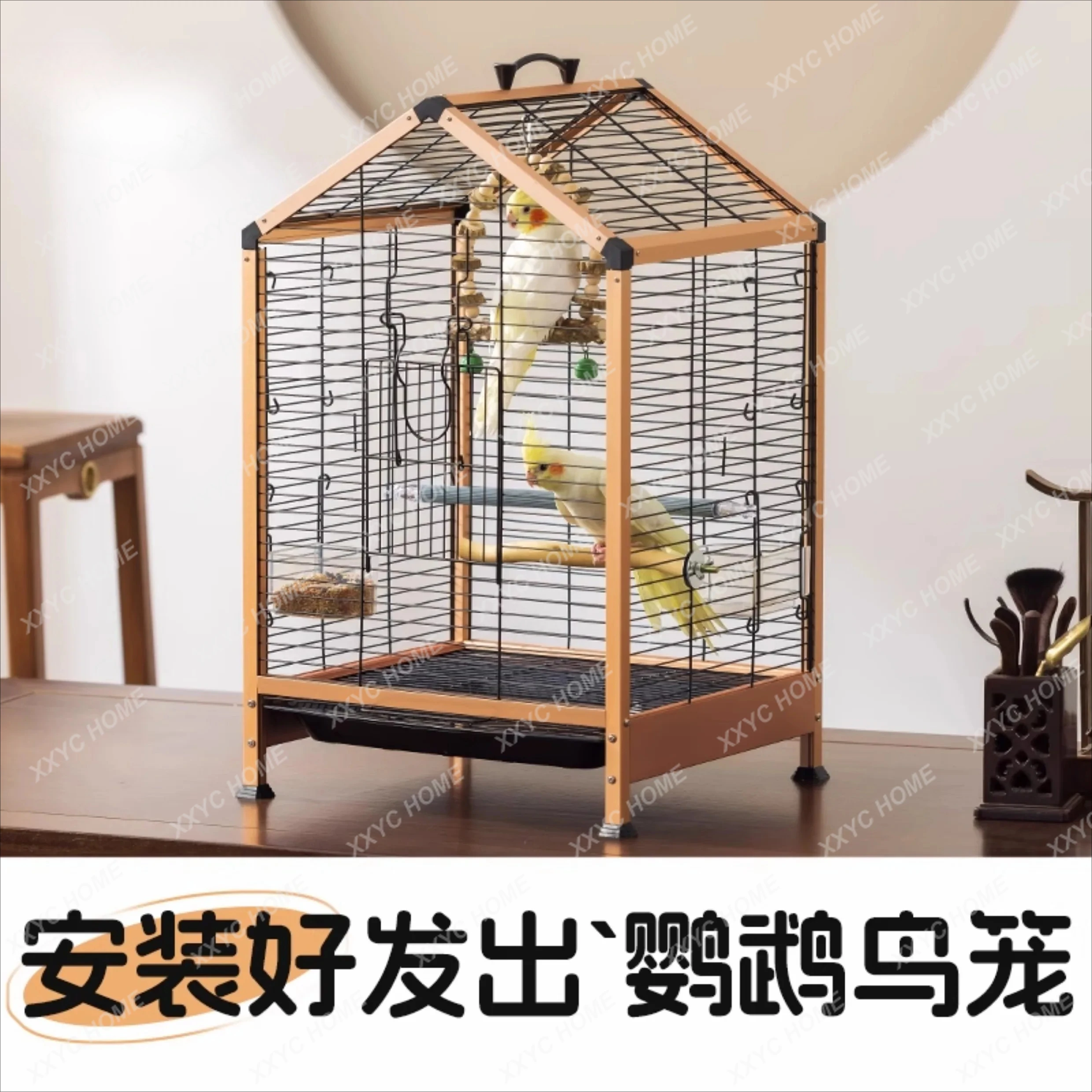 cage with bird park Bird cage parrot cage free installation luxury ecological villa home tiger skin peony Xuanfeng
cage with bird park Bird cage parrot cage free installation luxury ecological villa home tiger skin peony Xuanfeng