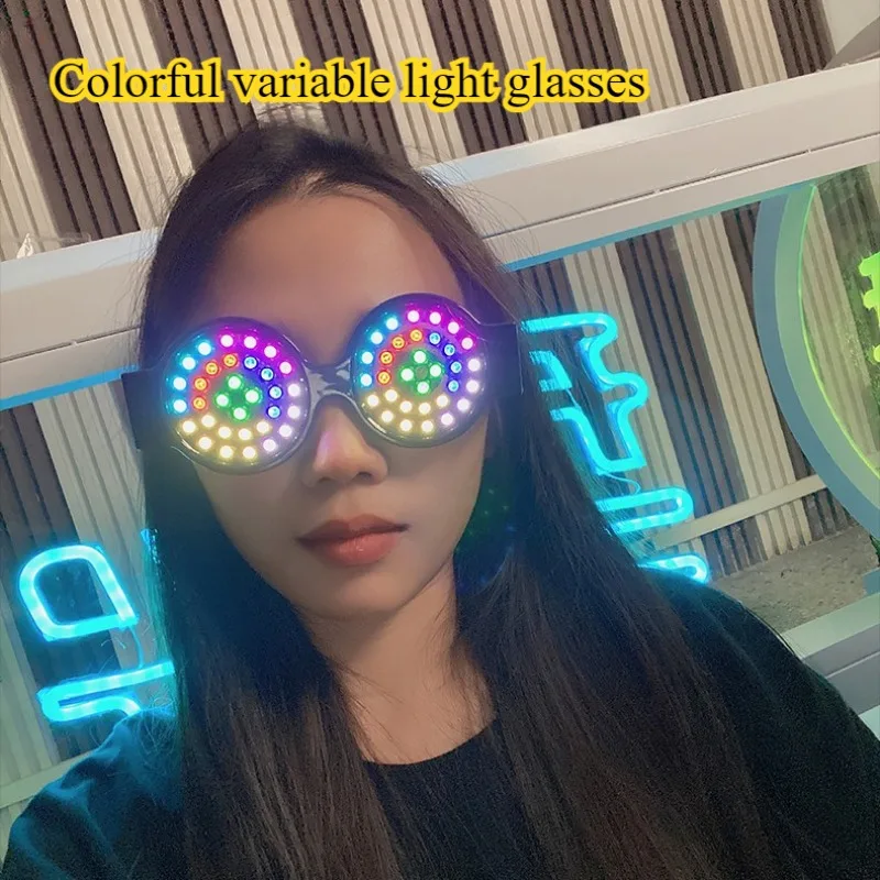 Cool Colorful LED Light Emitting Glasses DJ Music Festival Technological Sense Laser Circular Glasses
Cool Colorful LED Light Emitting Glasses DJ Music Festival Technological Sense Laser Circular Glasses