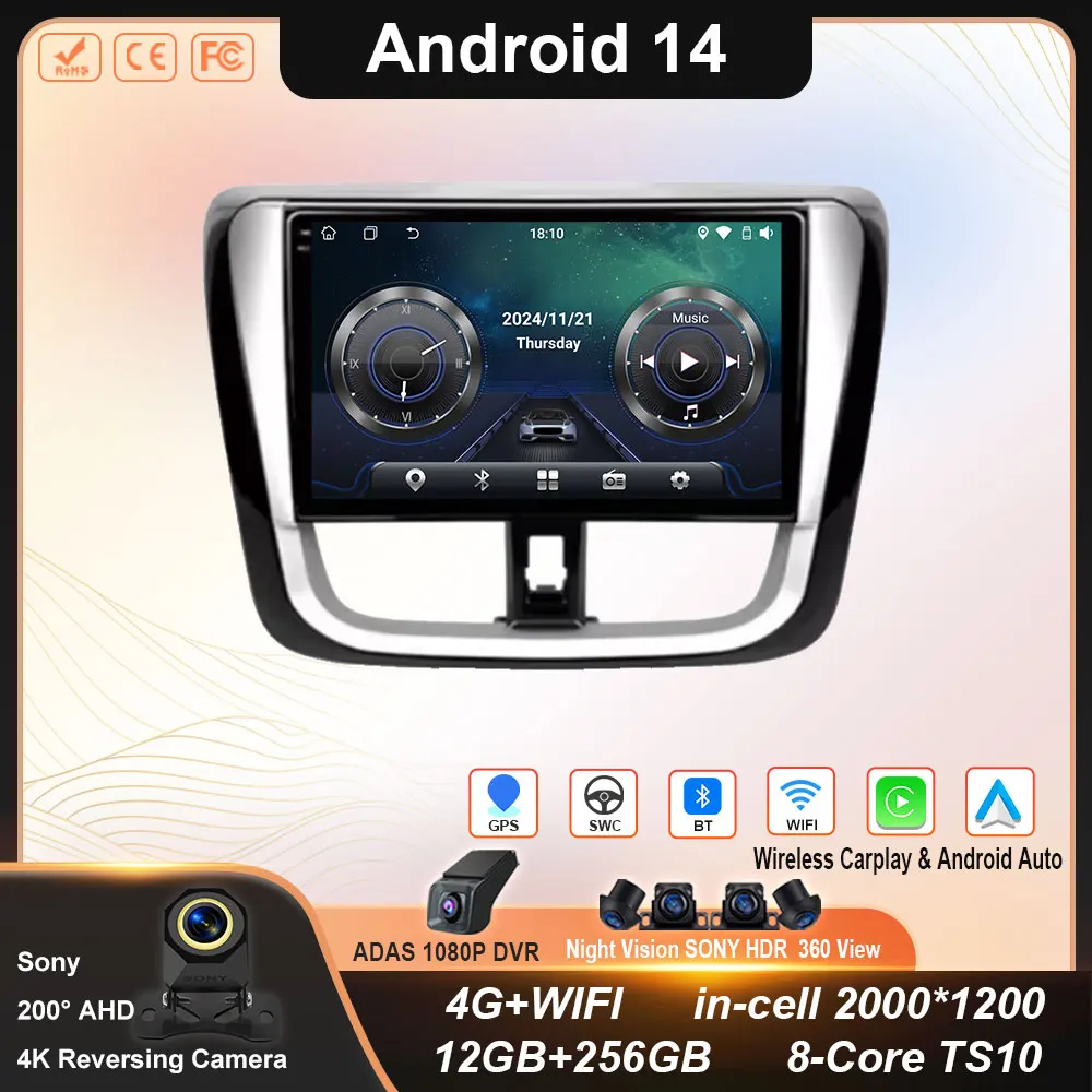 Android 14 Car Radio For Toyota Vios Yaris L 2016 - 2019 Multimedia Stereo Video Player QLED GPS NAVI Head Unit WIFI BT No 2Din
Android 14 Car Radio For Toyota Vios Yaris L 2016 - 2019 Multimedia Stereo Video Player QLED GPS NAVI Head Unit WIFI BT No 2Din