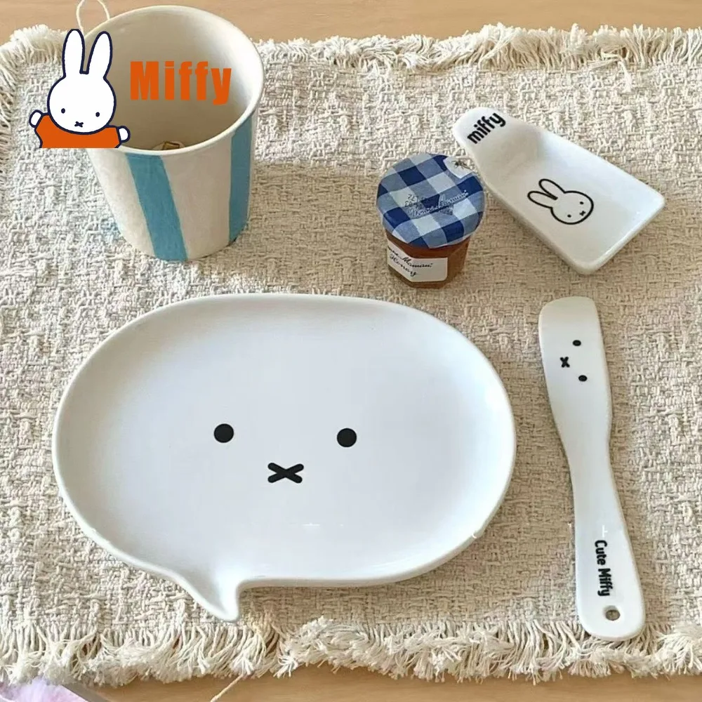 Kawaii Miffy Ceramic Plate Cute Rabbit Tableware Speech Bubble Dish Salad Cake Platter Dessert Tray Butter Knife Dining Gift
Kawaii Miffy Ceramic Plate Cute Rabbit Tableware Speech Bubble Dish Salad Cake Platter Dessert Tray Butter Knife Dining Gift