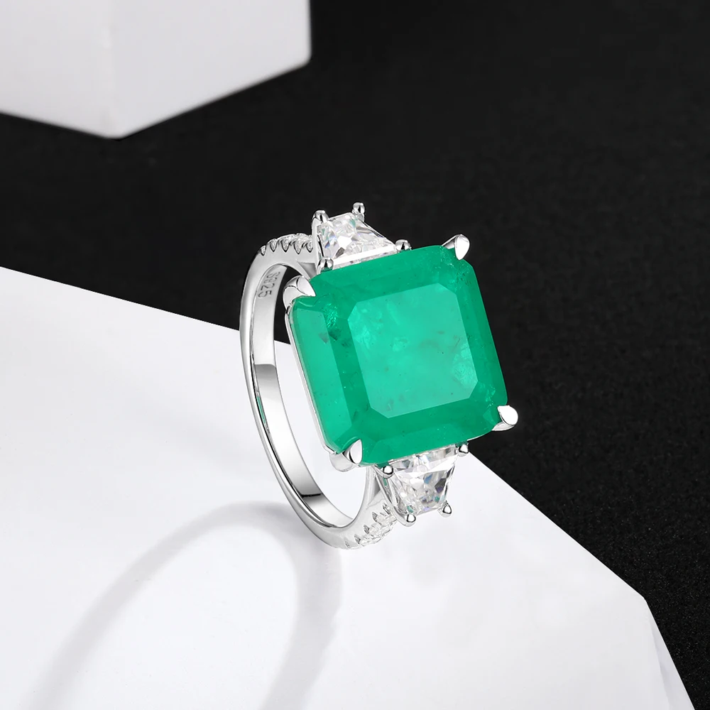 APIR 12*12mm Square Synthetic Emerald Ring for Women 925 Silver Inlay Moissanite Wedding Bridal Promise Rings Custom Jewelry
APIR 12*12mm Square Synthetic Emerald Ring for Women 925 Silver Inlay Moissanite Wedding Bridal Promise Rings Custom Jewelry