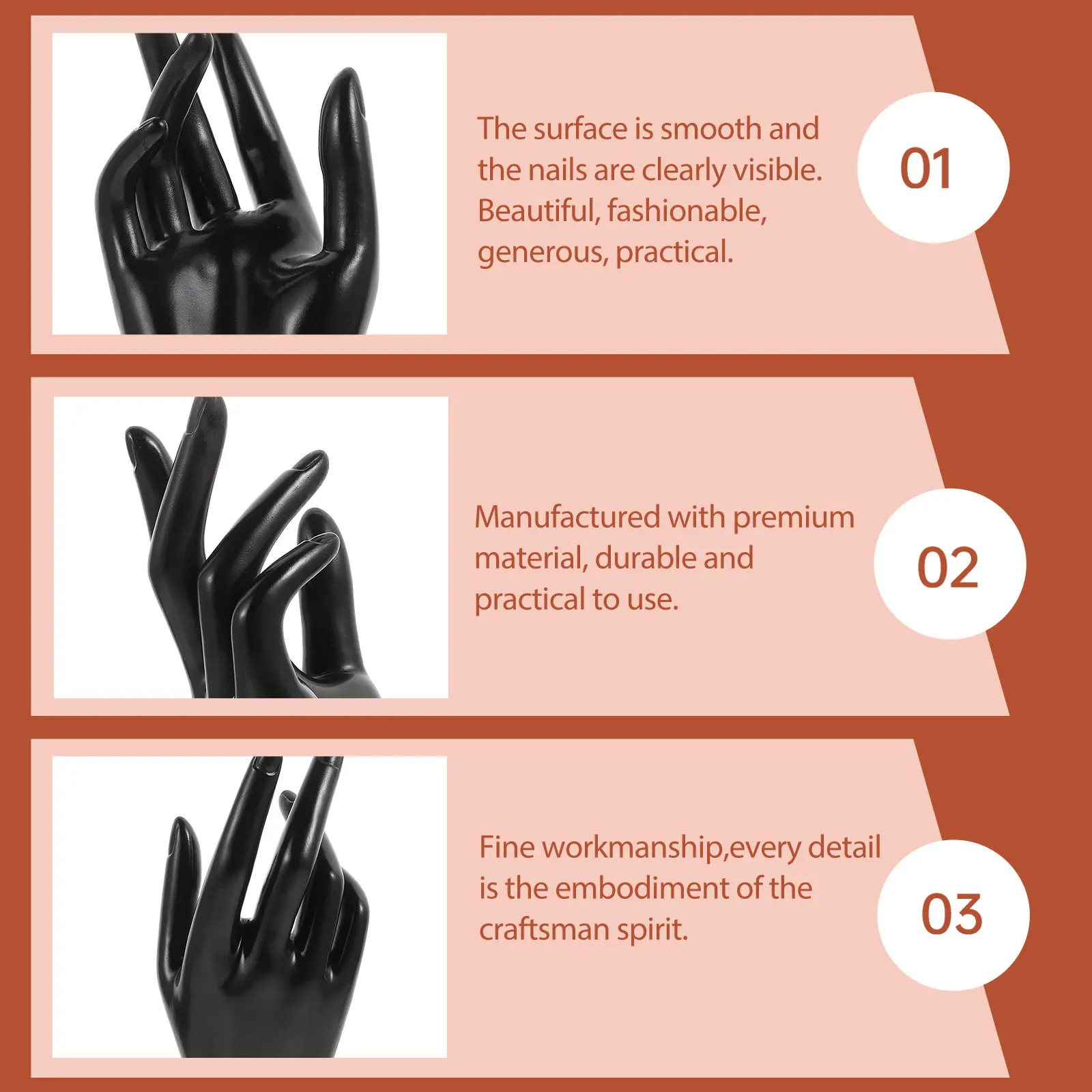 1Pcs Hand Style Jewelry Rack Plastic Holder Stable Bracelet Ring Display Stand Desktop Collection Storage Jewelry Holder