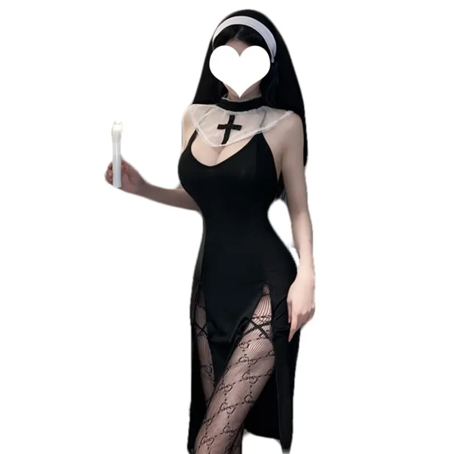 JasmyGirls Nun Costume Sexy Cosplay Lingerie Halloween Anime Maid Outfit Goth Devil Roleplay Naughty Succubus High Slit Dress U
JasmyGirls Nun Costume Sexy Cosplay Lingerie Halloween Anime Maid Outfit Goth Devil Roleplay Naughty Succubus High Slit Dress U