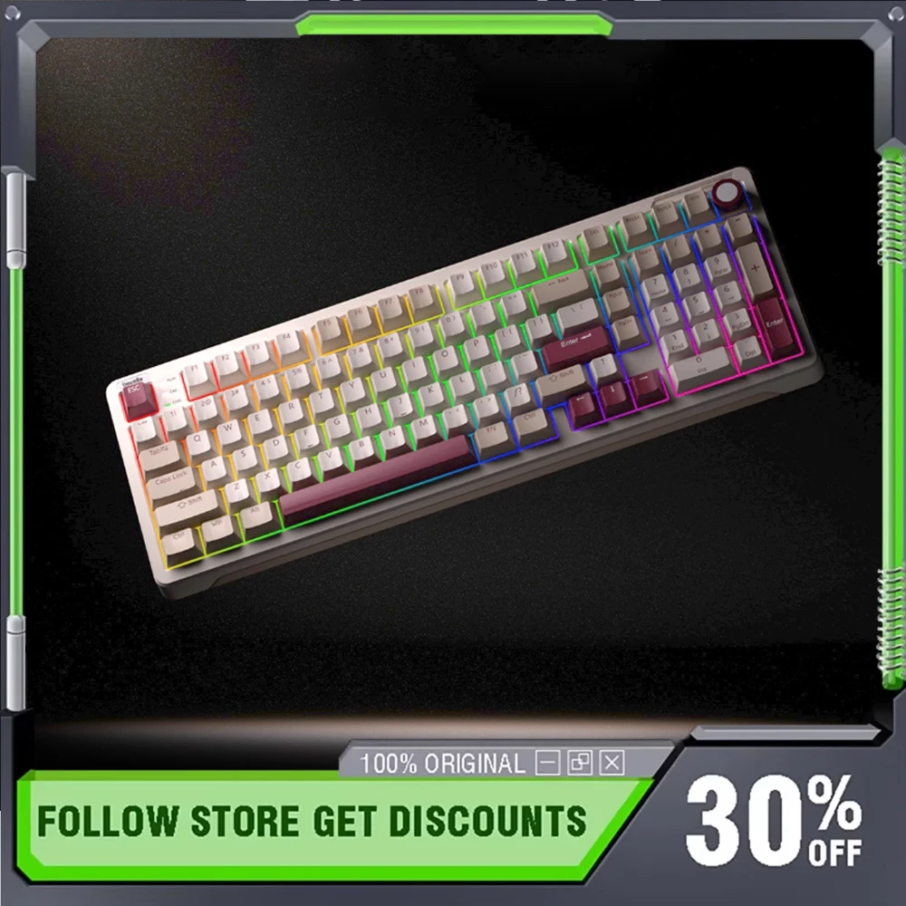 ILovbee B98 Retro Wireless Mechanical Keyboard Tri-Mode Hot Swap Long Life Customized Leaf-Spring Gasket Mute Gaming Keyboard