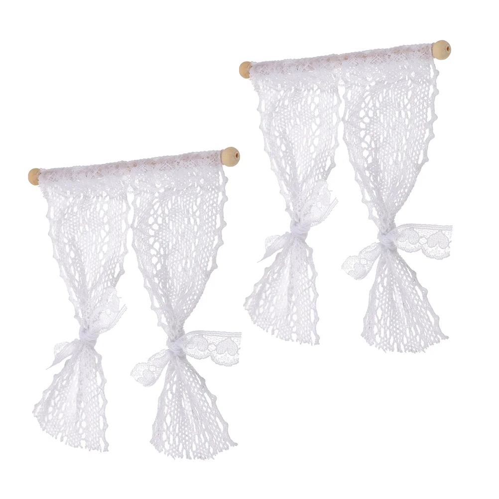 2 Pcs House Ornament Lace Window Accessories Decor Wooden Curtain Shade Miniature
2 Pcs House Ornament Lace Window Accessories Decor Wooden Curtain Shade Miniature