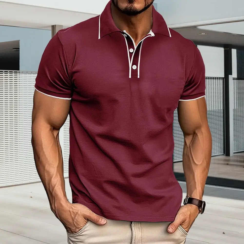 Breathable Men Shirts Color Blocking Short Sleeve Tee Shirt For Men Lapel Buttons Top With Regular Fit Sporty Half Placket Men's
Breathable Men Shirts Color Blocking Short Sleeve Tee Shirt For Men Lapel Buttons Top With Regular Fit Sporty Half Placket Men's