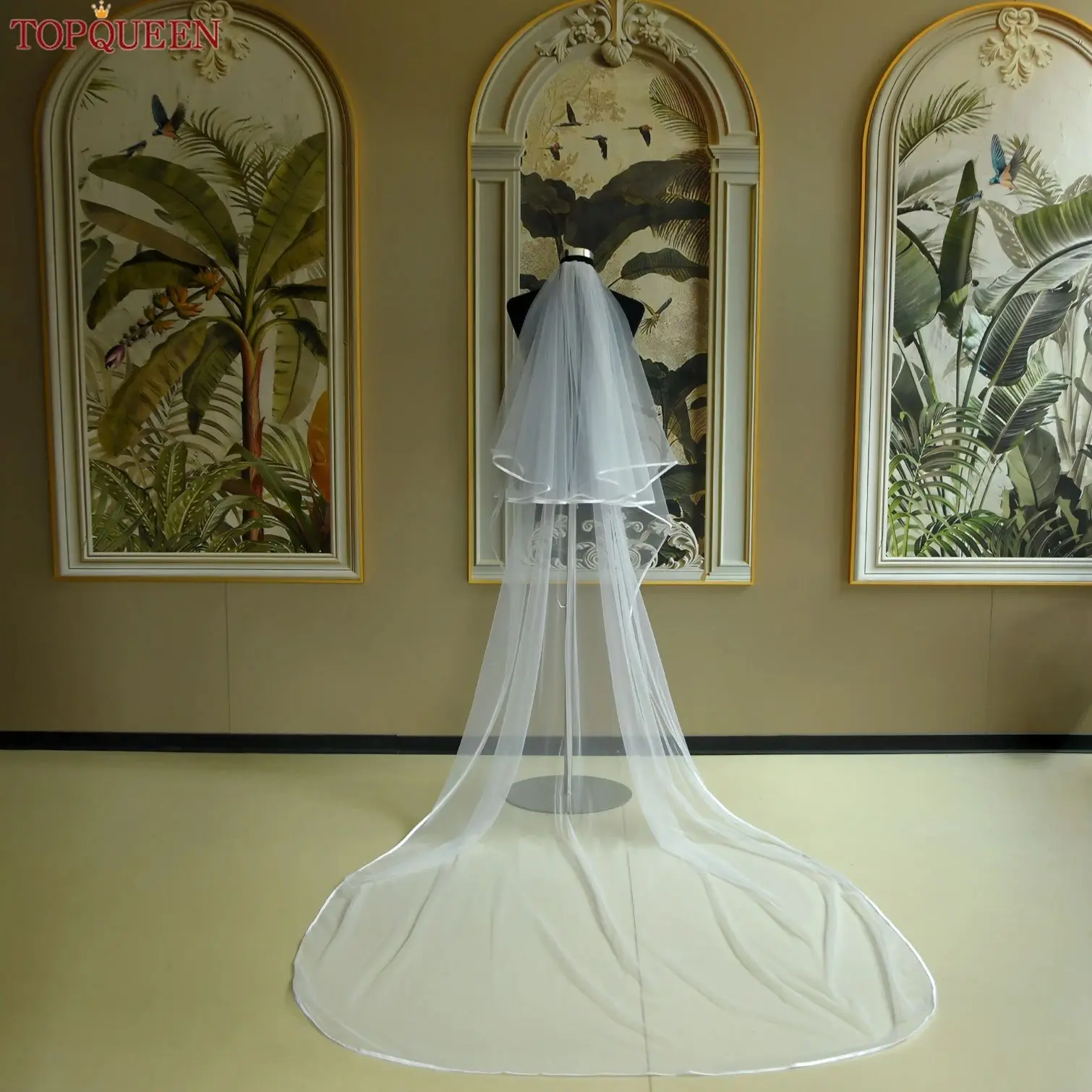 TOPQUEEN V97 атласная фата с краями ленты, длинная свадебная фата, 2-слойная элегантная свадебная фата для аксессуаров для вечеринок, настраиваемая
TOPQUEEN V97 атласная фата с краями ленты, длинная свадебная фата, 2-слойная элегантная свадебная фата для аксессуаров для вечеринок, настраиваемая