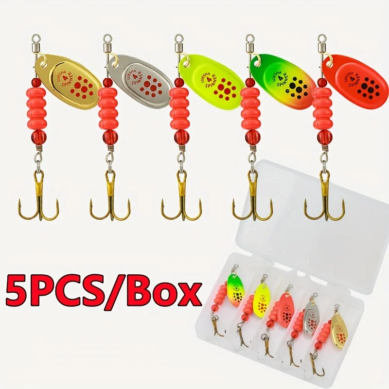 5pcs/box Hand-Cranked Fake Bait Spinner Spoon Rotating Sequins Fishing Lure
5pcs/box Hand-Cranked Fake Bait Spinner Spoon Rotating Sequins Fishing Lure