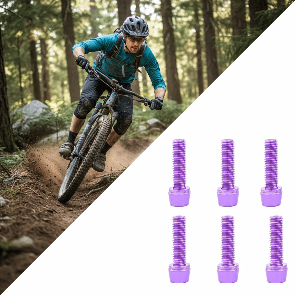 6 Pcs Stainless Steel Handlebar Screws with Washer Ultralight Bike Stem Screws M5*18mm Bike Stem Bolts for Bicycle Upgrade
6 Pcs Stainless Steel Handlebar Screws with Washer Ultralight Bike Stem Screws M5*18mm Bike Stem Bolts for Bicycle Upgrade