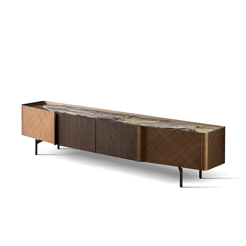 Italian light luxury TV cabinet living room post-modern minimalist designer video cabinet 
Italian light luxury TV cabinet living room post-modern minimalist designer video cabinet