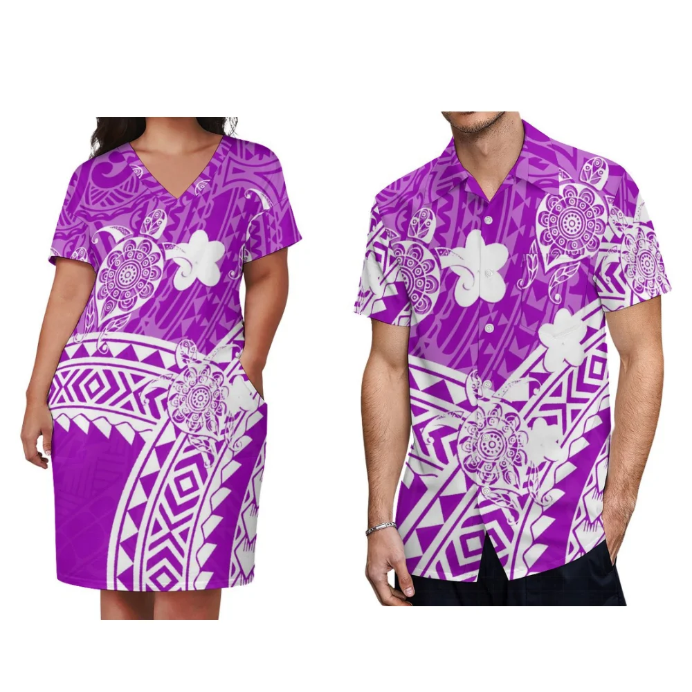 Couples Clothing Casual Suit Women's Loose Dress Pocket Home Portable Design Men's Fashion Shirt Polynesian Custom
Couples Clothing Casual Suit Women's Loose Dress Pocket Home Portable Design Men's Fashion Shirt Polynesian Custom