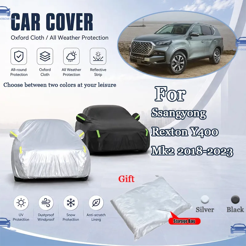 For Ssangyong Rexton Y400 Mk2 2018-2023 All Weather Oxford Car Cover Uv Snow Dustproof Reflective Strip Outdoor Protection
For Ssangyong Rexton Y400 Mk2 2018-2023 All Weather Oxford Car Cover Uv Snow Dustproof Reflective Strip Outdoor Protection