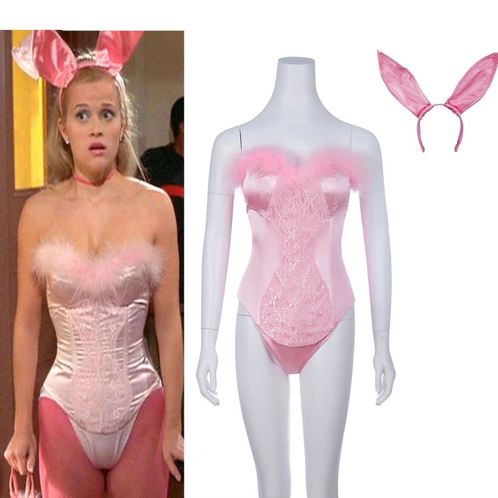 Elle Woods Bunny Cosplay Legally Blonde Costume Women‘s Sexy Pink Rabbit Bodysuit With Bunny Ears Halloween Role Play Outfits
Elle Woods Bunny Cosplay Legally Blonde Costume Women‘s Sexy Pink Rabbit Bodysuit With Bunny Ears Halloween Role Play Outfits