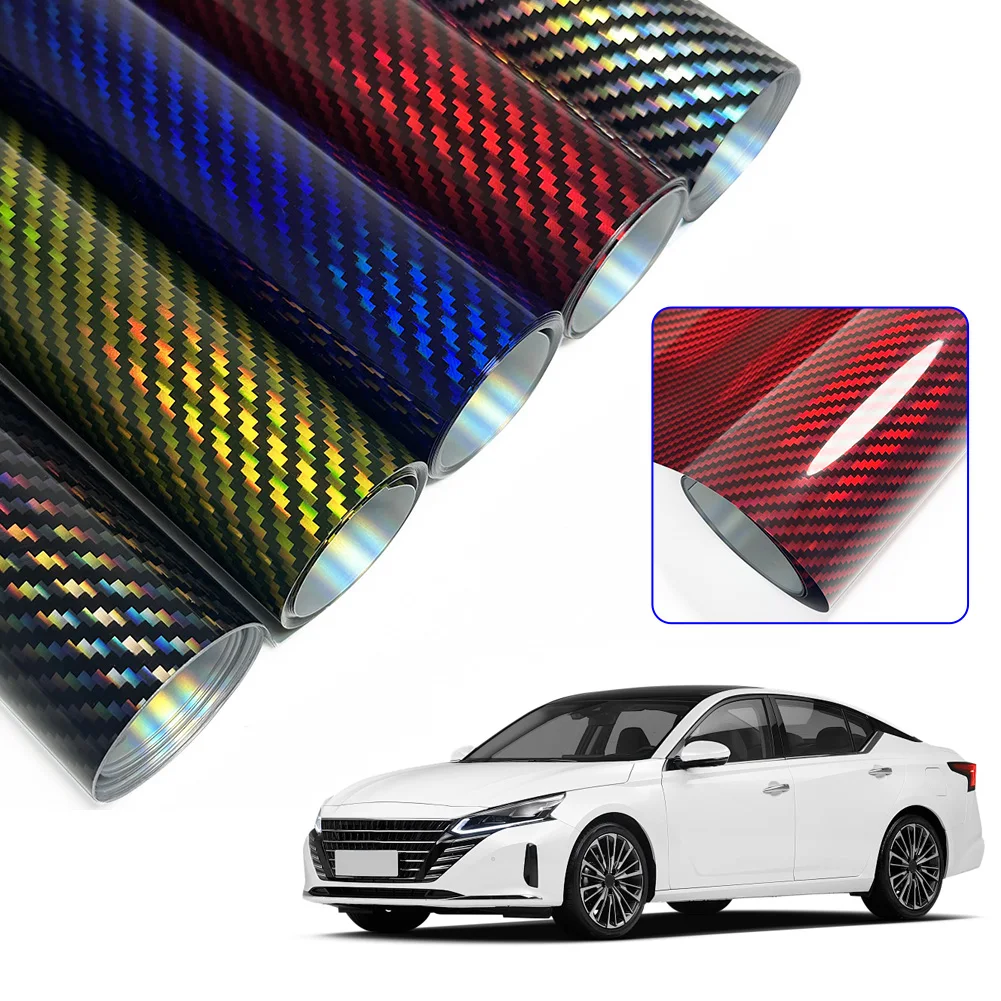 9D Holographic Carbon Fiber Vinyl Wrap High Gloss Car Wrapping Vinyl Film with Air Release Technology Auto Sticker Decal Film
9D Holographic Carbon Fiber Vinyl Wrap High Gloss Car Wrapping Vinyl Film with Air Release Technology Auto Sticker Decal Film