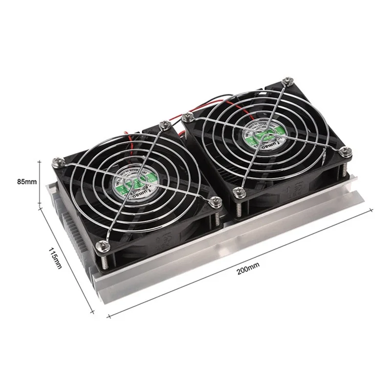 120W Thermoelectric Peltier Refrigeration Semiconductor Cooling System Kit Double Fan Radiator air conditioner 200x115x8.5mm
120W Thermoelectric Peltier Refrigeration Semiconductor Cooling System Kit Double Fan Radiator air conditioner 200x115x8.5mm