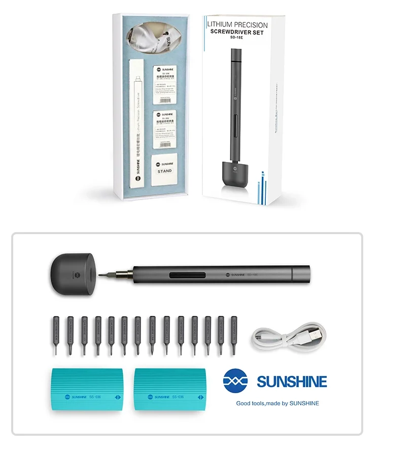 SD-18E Electric Screwdriver Set S2 Alloy Steel with Mini Screwdriver Storage Box for IPhone IPad Camera Table Repair Tool
SD-18E Electric Screwdriver Set S2 Alloy Steel with Mini Screwdriver Storage Box for IPhone IPad Camera Table Repair Tool