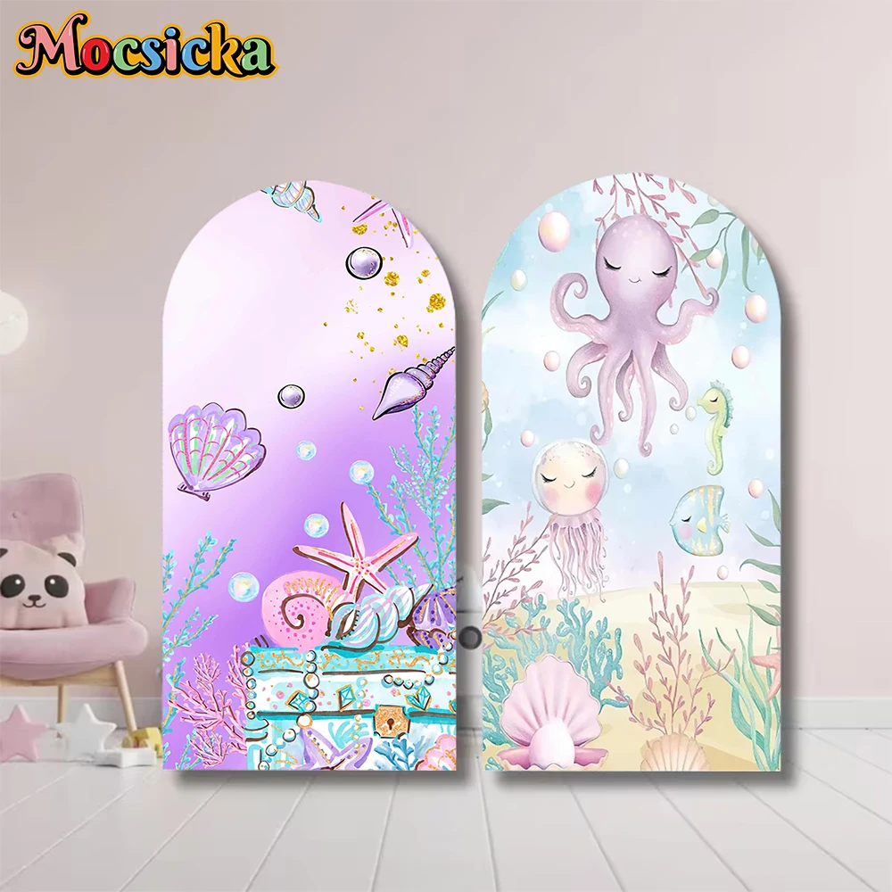 Mocsicka Arch Backdrop Double-Sided Child Baby Shower Birthday Arched Background Purple Ocean Octopus Shell Party Studio Props
Mocsicka Arch Backdrop Double-Sided Child Baby Shower Birthday Arched Background Purple Ocean Octopus Shell Party Studio Props