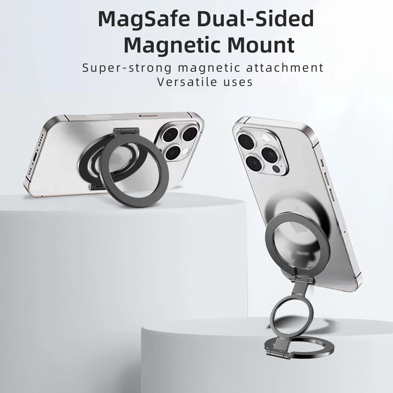 Dual-Sided Ultra-thin Magnetic Phone Holder Stand Foldable Ring Mount for MagSafe iPhone Android Metal Magnet Desktop Car Holder
Dual-Sided Ultra-thin Magnetic Phone Holder Stand Foldable Ring Mount for MagSafe iPhone Android Metal Magnet Desktop Car Holder