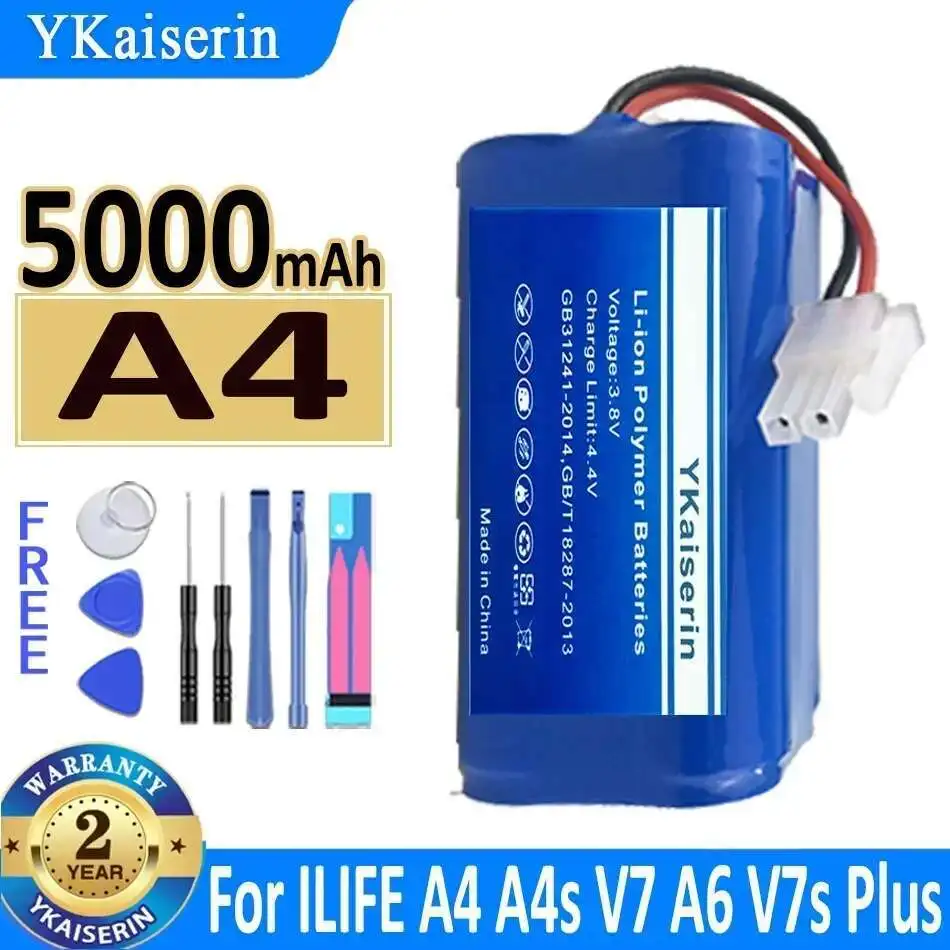 Reliable Power Battery For Ilife A4 A4s V7 A6 V7s Plus Robot Vacuum Cleaner Ilife 4S 1P Full Capacity 5000mAh
Reliable Power Battery For Ilife A4 A4s V7 A6 V7s Plus Robot Vacuum Cleaner Ilife 4S 1P Full Capacity 5000mAh