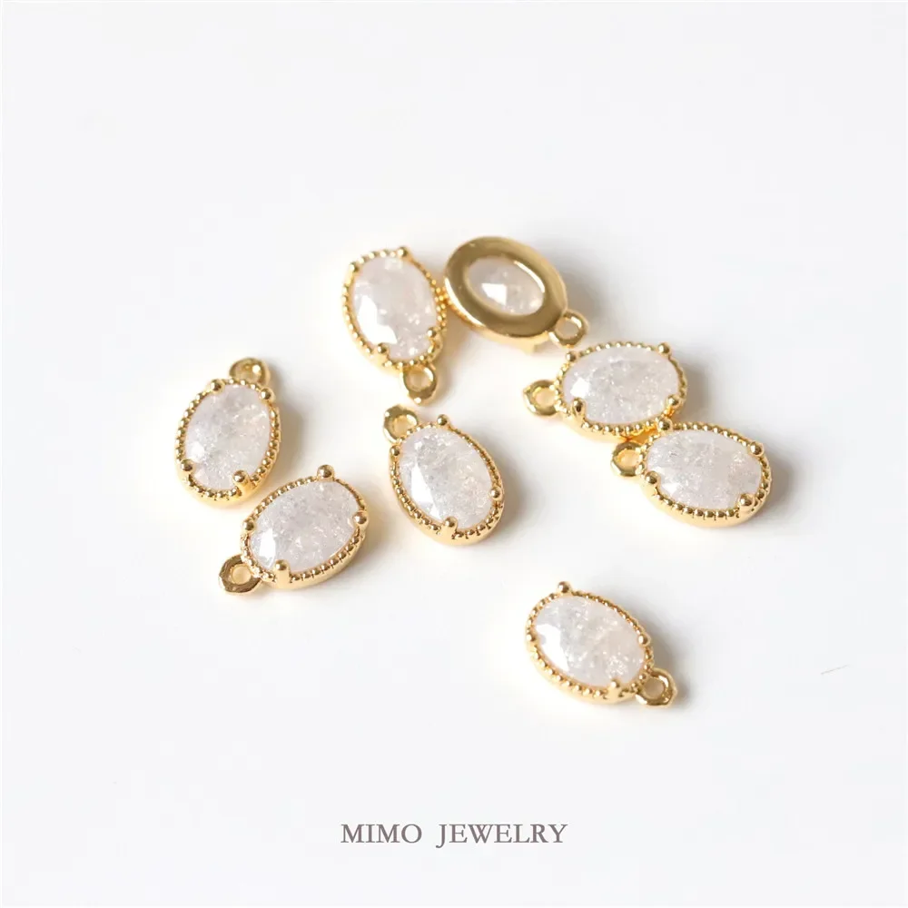 Copper Plated Genuine Gold Multi-color Oval Ice Flower Zircon Pendant DIY Handmade Accessories
Copper Plated Genuine Gold Multi-color Oval Ice Flower Zircon Pendant DIY Handmade Accessories