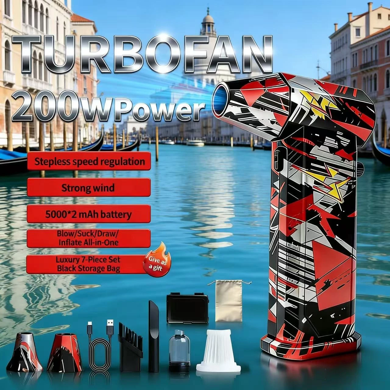 X9Powerful Air Blower 500000RPM Brushless Violent Fan Vacuum Dust Cleaner Strong Winds 53m/s Turbo Jet Blower Type-C Rechargin
X9Powerful Air Blower 500000RPM Brushless Violent Fan Vacuum Dust Cleaner Strong Winds 53m/s Turbo Jet Blower Type-C Rechargin