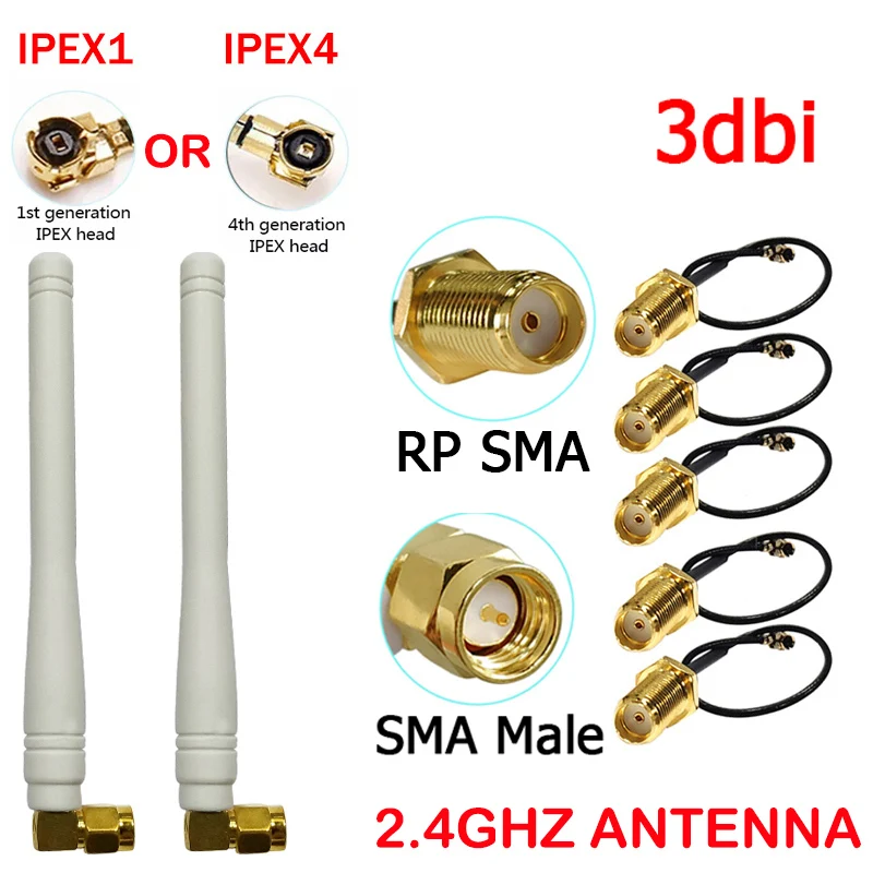 EOTH 5 шт. 2,4g антенна 3dbi sma штекер wlan Wi-Fi 2,4 ГГц антенна IPX ipex 1 4 mhf4 pigtail Удлинительный кабель iot маршрутизатор Антенна
EOTH 5 шт. 2,4g антенна 3dbi sma штекер wlan Wi-Fi 2,4 ГГц антенна IPX ipex 1 4 mhf4 pigtail Удлинительный кабель iot маршрутизатор Антенна