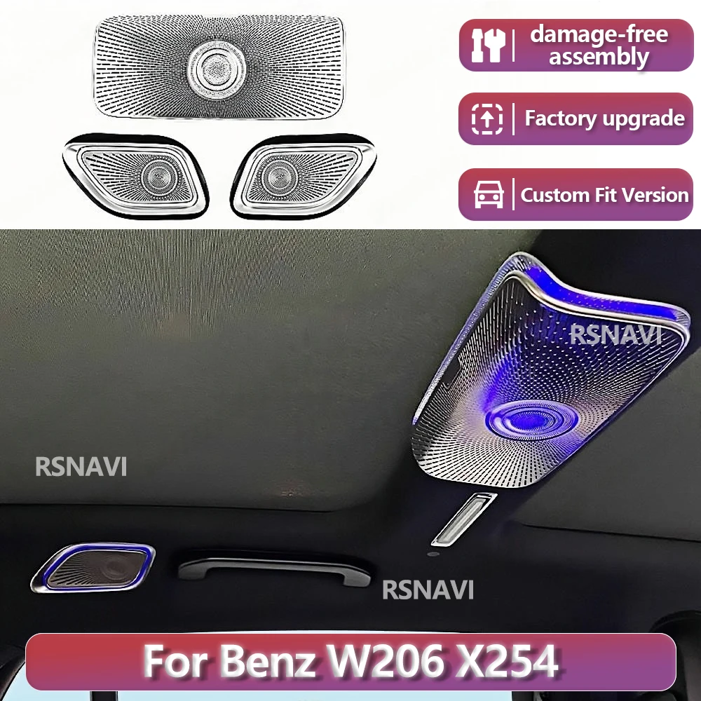 RSNAVI Factory settings For Benz W206 C-class X254 2022+ 64 Color LED 3pcs set Speaker Cover Car Ambient Light Car Horn Retrofit
RSNAVI Factory settings For Benz W206 C-class X254 2022+ 64 Color LED 3pcs set Speaker Cover Car Ambient Light Car Horn Retrofit
