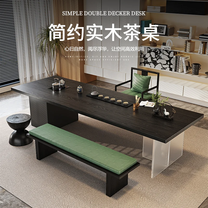 All solid wood simple design matte acrylic table feet home office light luxury balcony table combination
All solid wood simple design matte acrylic table feet home office light luxury balcony table combination