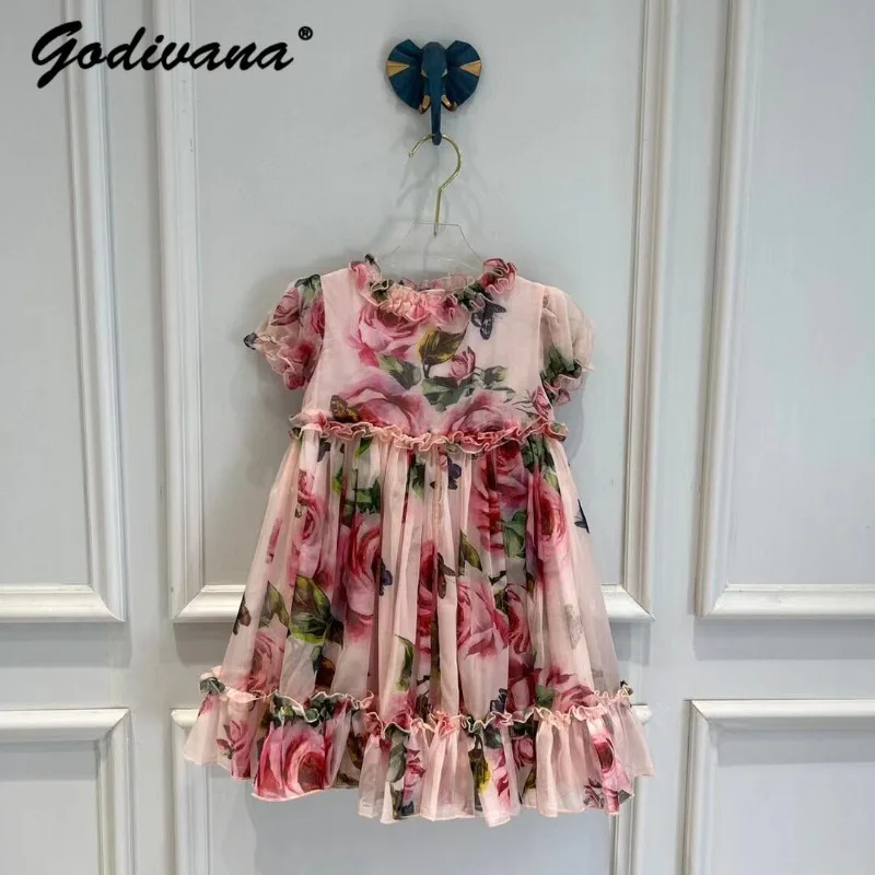 High End Little Girls Short Sleeve Dress 2026 New Summer Fashion Chiffon Floral Princess Dress Kids High Waist Pleated Dresses
High End Little Girls Short Sleeve Dress 2026 New Summer Fashion Chiffon Floral Princess Dress Kids High Waist Pleated Dresses