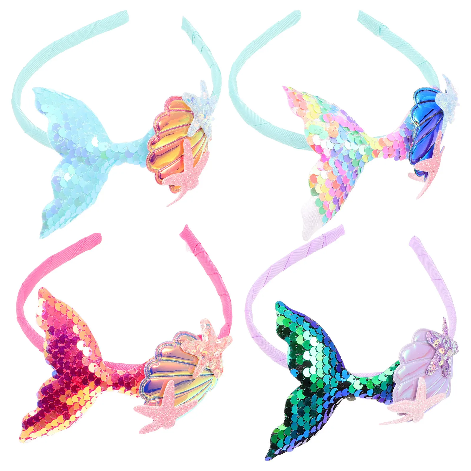 4Pcs Mermaid Headbands Sequin Hairbands Kids Party Hair Decor Children Lovely Headbands Cosplay Hair Hoops Costume Accessories
4Pcs Mermaid Headbands Sequin Hairbands Kids Party Hair Decor Children Lovely Headbands Cosplay Hair Hoops Costume Accessories