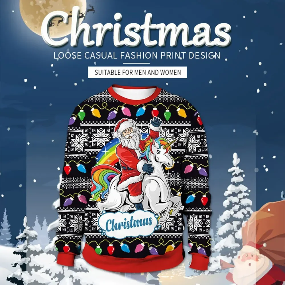 Long Sleeves O-neck Christmas Couple Sweatshirt Christmas Digital Printing Christmas Pullover Autumn And Winter Women's Clothes
Long Sleeves O-neck Christmas Couple Sweatshirt Christmas Digital Printing Christmas Pullover Autumn And Winter Women's Clothes