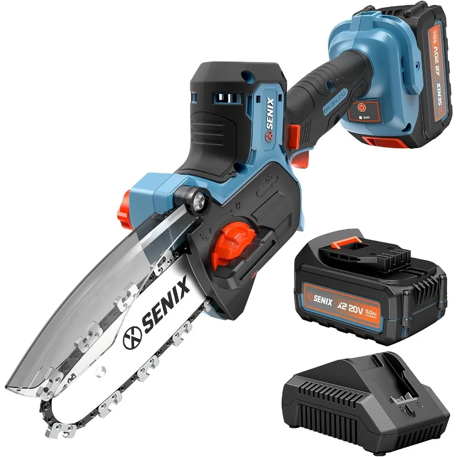 20V 5" Mini Electric Chainsaw Cordless Battery Powered Brushless Small Handheld Portable Chain Saw with 5Ah Battery and Charger
20V 5" Mini Electric Chainsaw Cordless Battery Powered Brushless Small Handheld Portable Chain Saw with 5Ah Battery and Charger