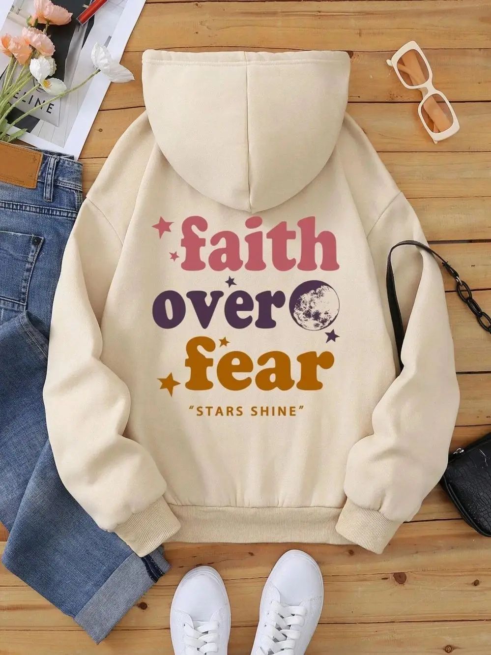 Блестящая Толстовка Faith over Fear Star, свободная мягкая толстовка для взрослых и детей, Повседневная модная осенне-зимняя Толстовка
Блестящая Толстовка Faith over Fear Star, свободная мягкая толстовка для взрослых и детей, Повседневная модная осенне-зимняя Толстовка