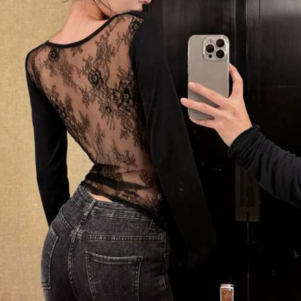Backless Slim Fit Black V-Neck T-Shirt Casual Outing Casual Style Long Sleeve Modal Fabric Suitable For Autumn
Backless Slim Fit Black V-Neck T-Shirt Casual Outing Casual Style Long Sleeve Modal Fabric Suitable For Autumn