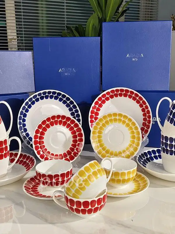 Nordic Cisas Red Dot Blue Dot Retro Yellow Cerc Dining Set Cisas Dinnerware Plate Bowl Mug for New Year's Eve Par
Nordic Cisas Red Dot Blue Dot Retro Yellow Cerc Dining Set Cisas Dinnerware Plate Bowl Mug for New Year's Eve Par