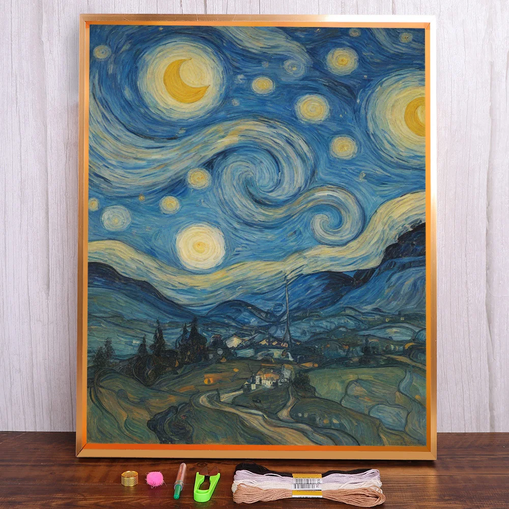 Starry Night Printed Fabric Cross-Stitch Patterns Embroidery DMC Threads Sewing Knitting Painting Needlework Jewelry Gift Magic
Starry Night Printed Fabric Cross-Stitch Patterns Embroidery DMC Threads Sewing Knitting Painting Needlework Jewelry Gift Magic