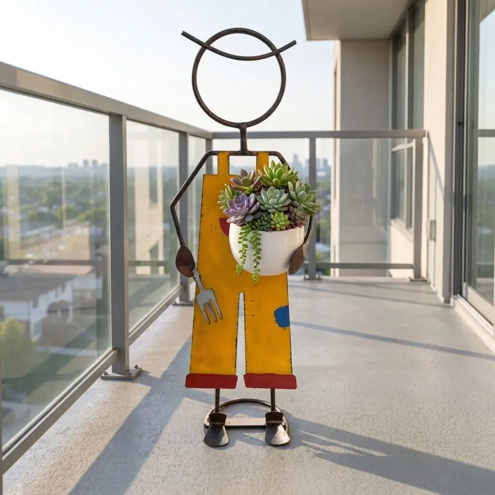 Cute Iron Garden Sculpture Home Ornaments Funny Boy Girl Statue Landscape Art Human Shaped Flowerpot Courtyard
Cute Iron Garden Sculpture Home Ornaments Funny Boy Girl Statue Landscape Art Human Shaped Flowerpot Courtyard