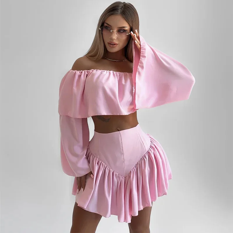 High Street Crop Top Solid Color Chic High Waist Slim Fit Pleated Skirt New Women's Summer Skirt Two Piece Set Fashion Short Set 
High Street Crop Top Solid Color Chic High Waist Slim Fit Pleated Skirt New Women's Summer Skirt Two Piece Set Fashion Short Set