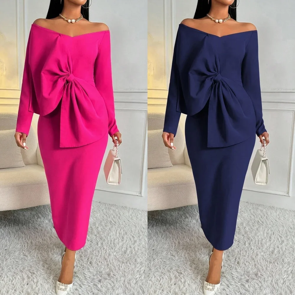 Customized Jersey Bow Birthday A-line Off-the-shoulder Bespoke Occasion Gown Midi Dresses
Customized Jersey Bow Birthday A-line Off-the-shoulder Bespoke Occasion Gown Midi Dresses