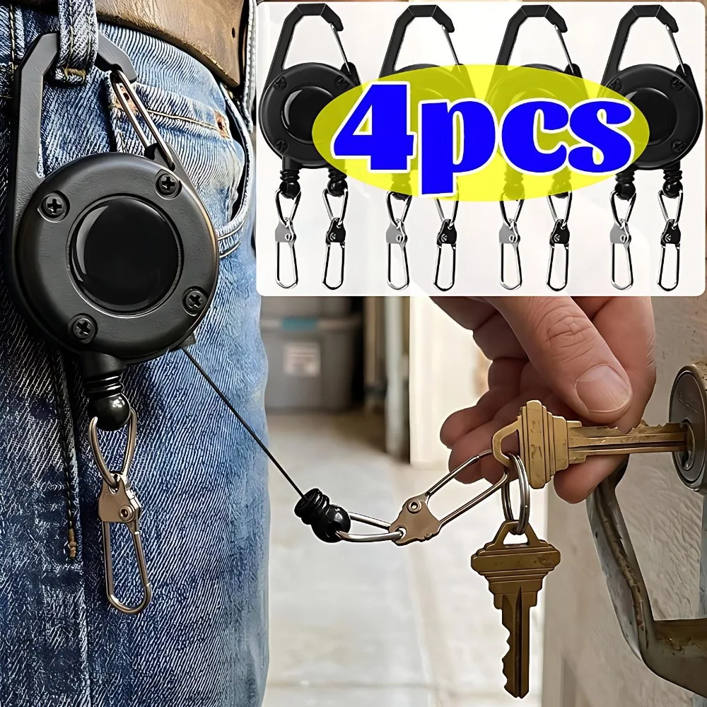 4/1pcs Double Head Retractable Keychain Zinger Tool Carabiner Clip Anti Lost ID Badge Reel Holder Outdoor Fishing Hunting Gear
4/1pcs Double Head Retractable Keychain Zinger Tool Carabiner Clip Anti Lost ID Badge Reel Holder Outdoor Fishing Hunting Gear